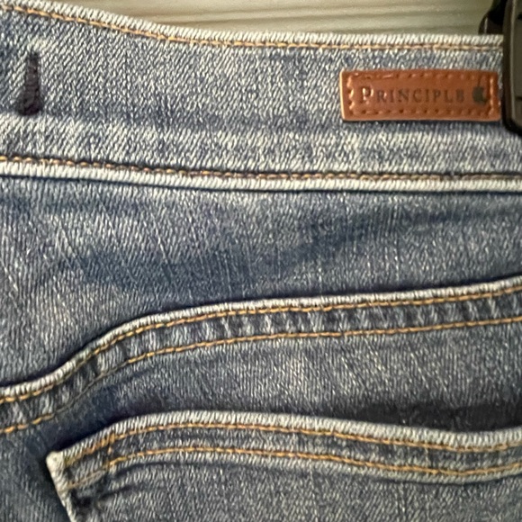 [Principle Denim Innovators] Denim Jeans👖w/White Stripe Trim Sz: 28 - Picture 7 of 11